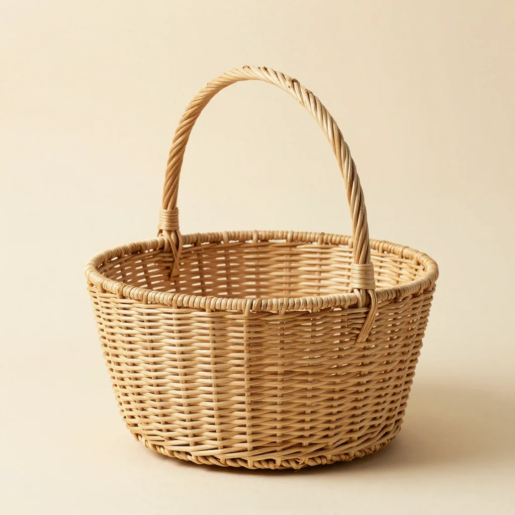 A market Bolga basket on a light background