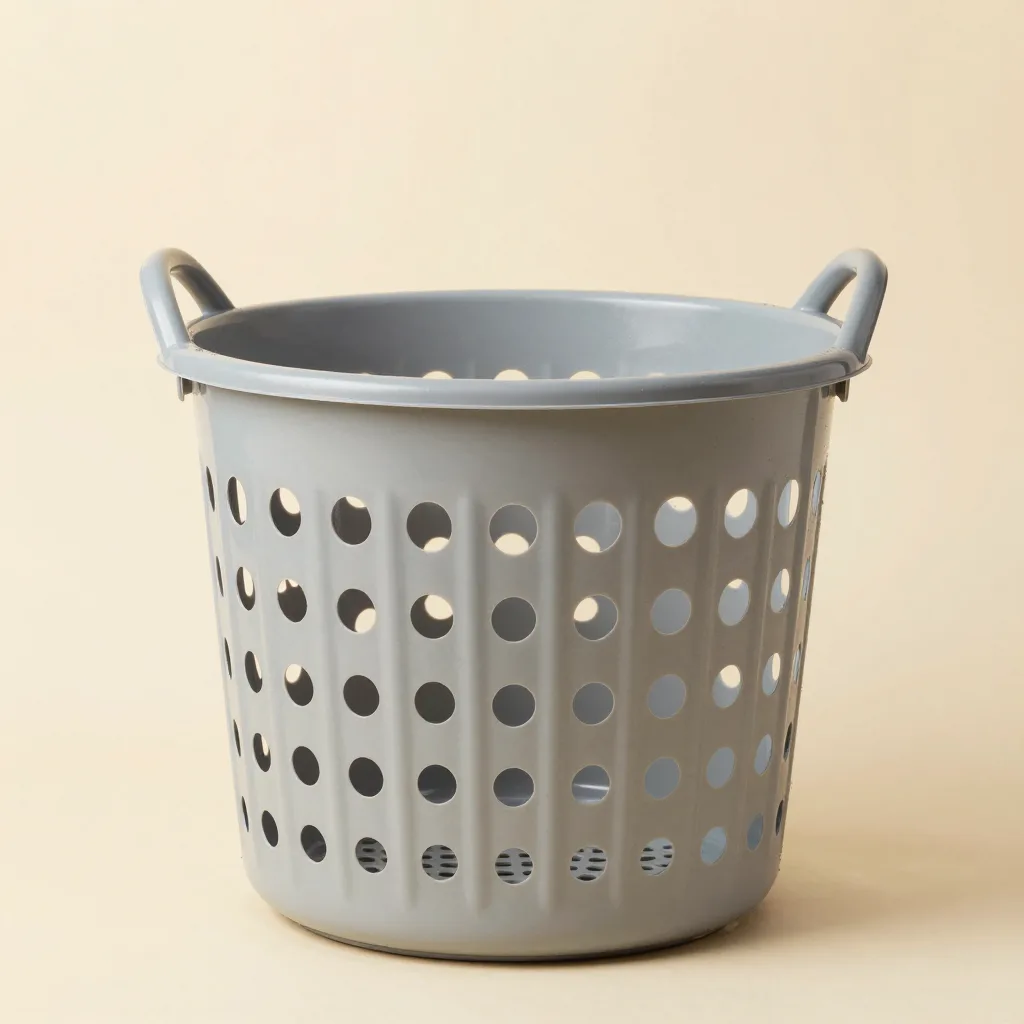 A laundry Bolga basket on a light background
